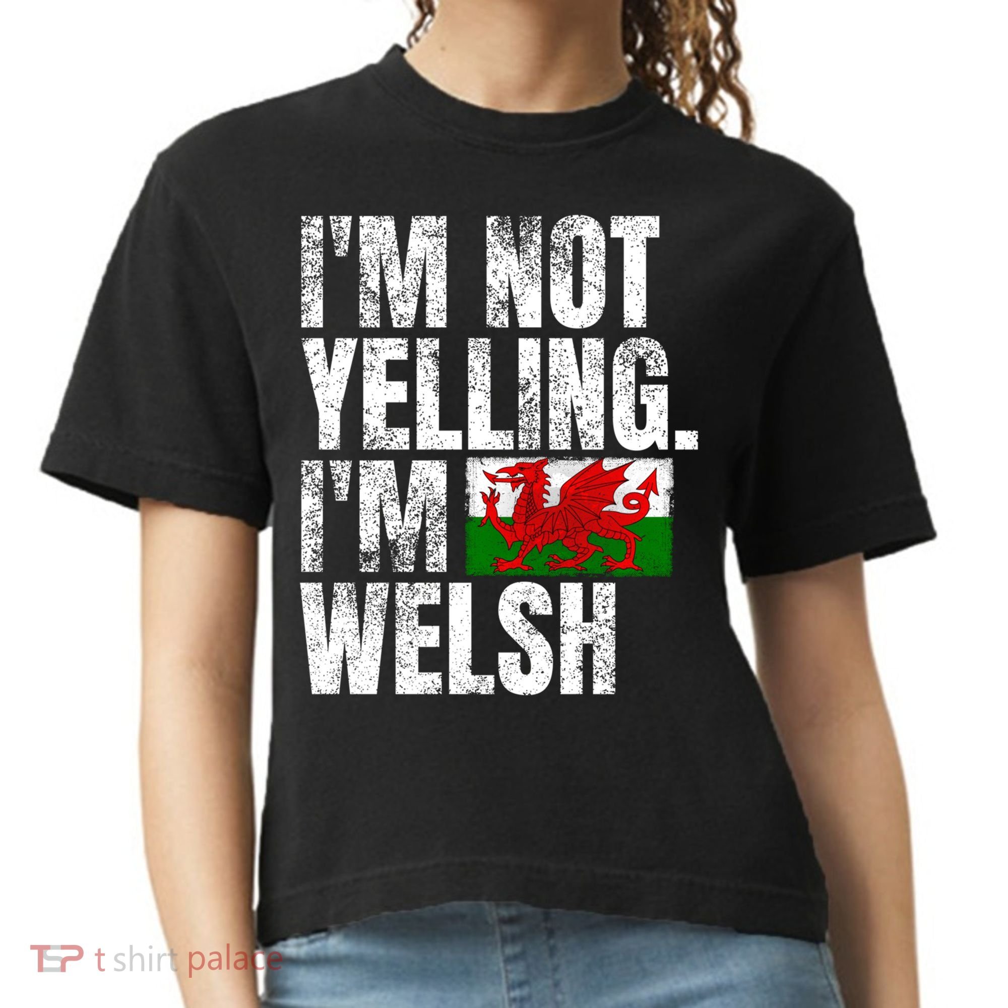 IM Not Yelling IM Welsh Quotes Graphic Funny Wales Gift Comfort Colors Boxy T-Shirt