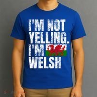 IM Not Yelling IM Welsh Quotes Graphic Funny Wales Gift T-Shirt thumb 3