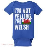 IM Not Yelling IM Welsh Quotes Graphic Funny Wales Gift Baby Bodysuit thumb 0