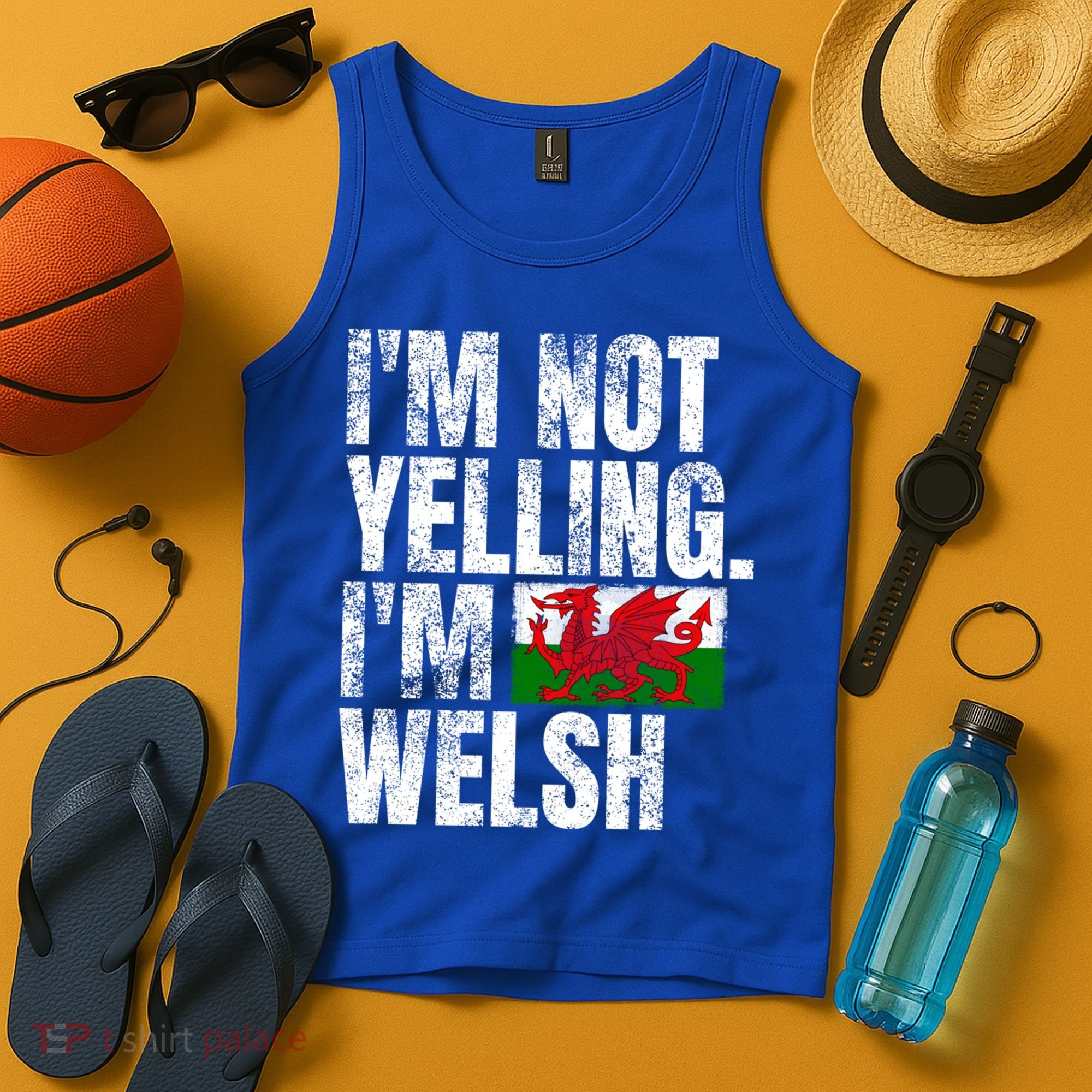 IM Not Yelling IM Welsh Quotes Graphic Funny Wales Gift Tank Top