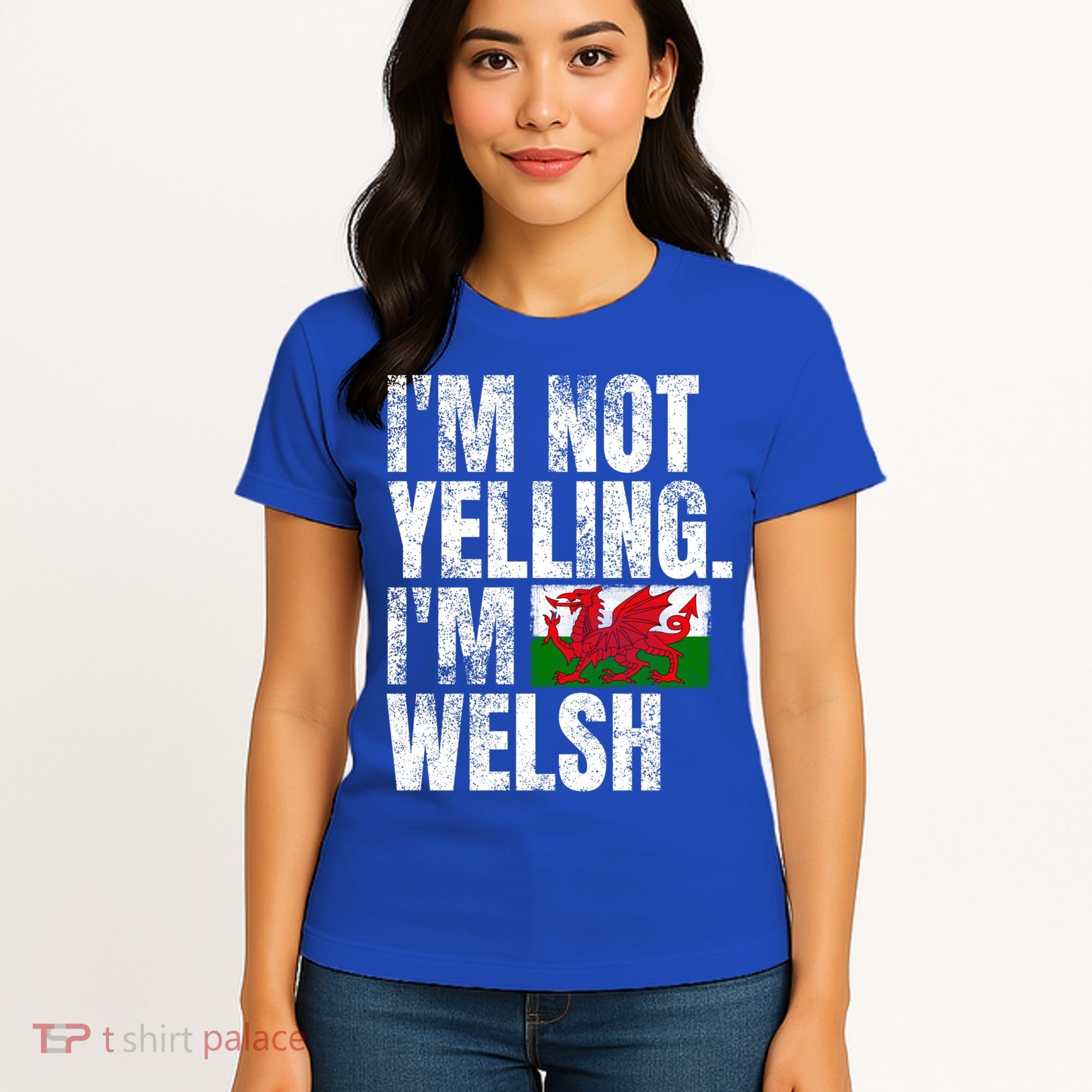 IM Not Yelling IM Welsh Quotes Graphic Funny Wales Gift Women's T-Shirt