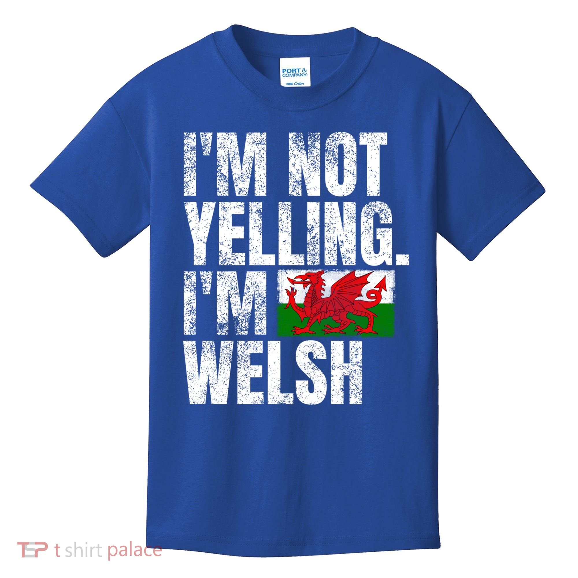 IM Not Yelling IM Welsh Quotes Graphic Funny Wales Gift Kids T-Shirt