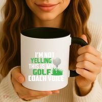 IM Not Yelling This Is My Golf Coach Voice Gift Coffee Mug thumb 3