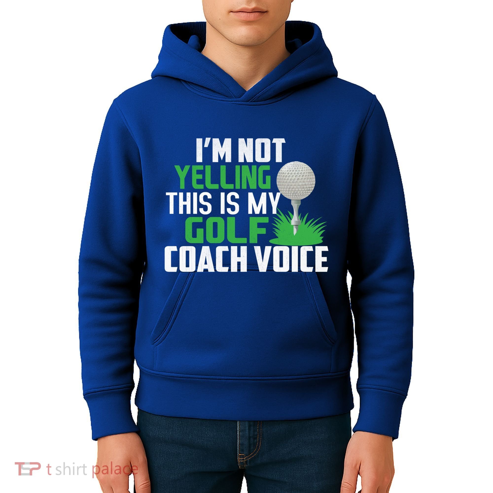 IM Not Yelling This Is My Golf Coach Voice Gift Kids Hoodie