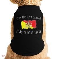 I'm Not Yelling I'm Sicilian Funny Sicily Pride Doggie Tank thumb 0