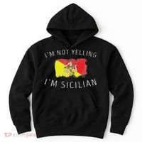 I'm Not Yelling I'm Sicilian Funny Sicily Pride Hoodie thumb 0