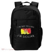 I'm Not Yelling I'm Sicilian Funny Sicily Pride Backpack thumb 0