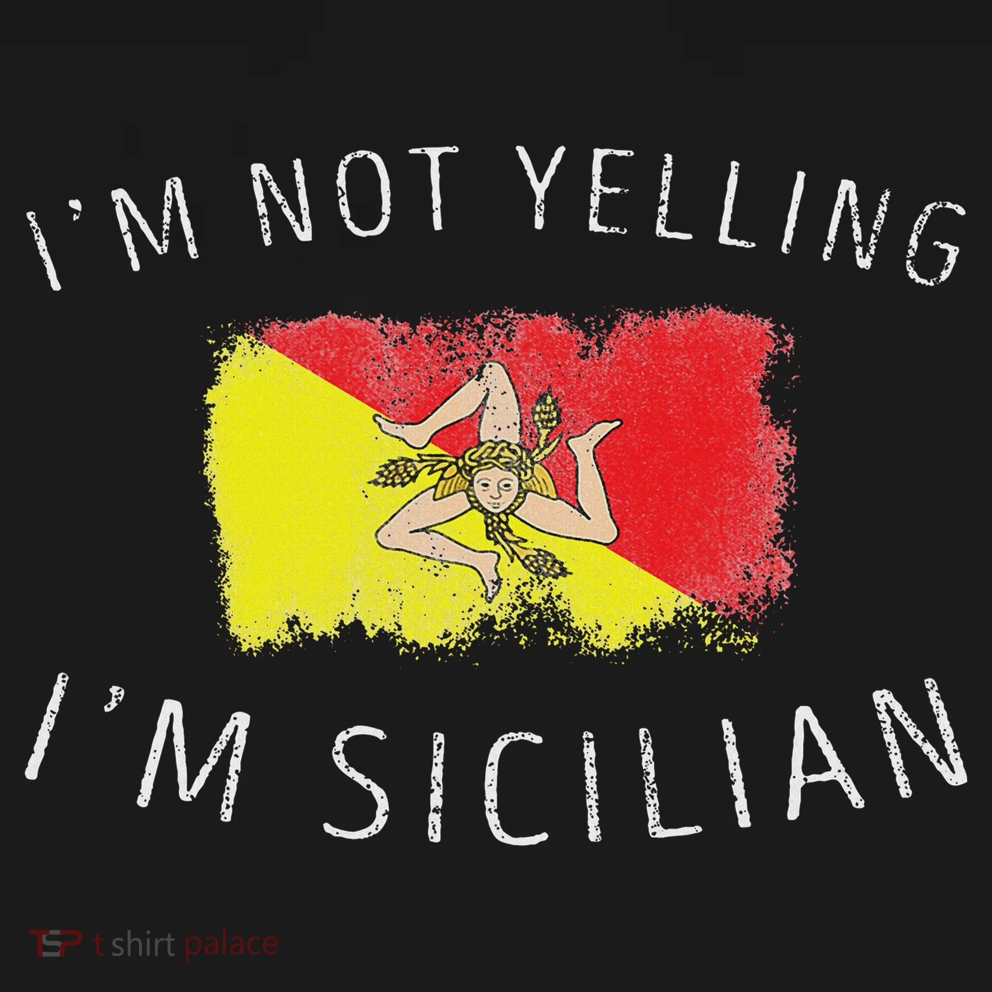 I'm Not Yelling I'm Sicilian Funny Sicily Pride Ornament