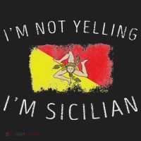 I'm Not Yelling I'm Sicilian Funny Sicily Pride Golf Towel thumb 3