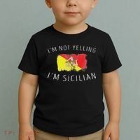 I'm Not Yelling I'm Sicilian Funny Sicily Pride Toddler T-Shirt thumb 2