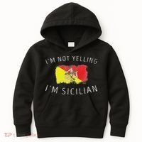 I'm Not Yelling I'm Sicilian Funny Sicily Pride Kids Hoodie thumb 0