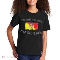 I'm Not Yelling I'm Sicilian Funny Sicily Pride Kids T-Shirt thumb 2