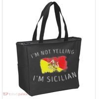 I'm Not Yelling I'm Sicilian Funny Sicily Pride Tote Bag thumb 2