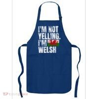 IM Not Yelling IM Welsh Quotes Graphic Funny Wales Meaningful Gift Apron thumb 0
