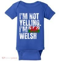 IM Not Yelling IM Welsh Quotes Graphic Funny Wales Meaningful Gift Baby Bodysuit thumb 0