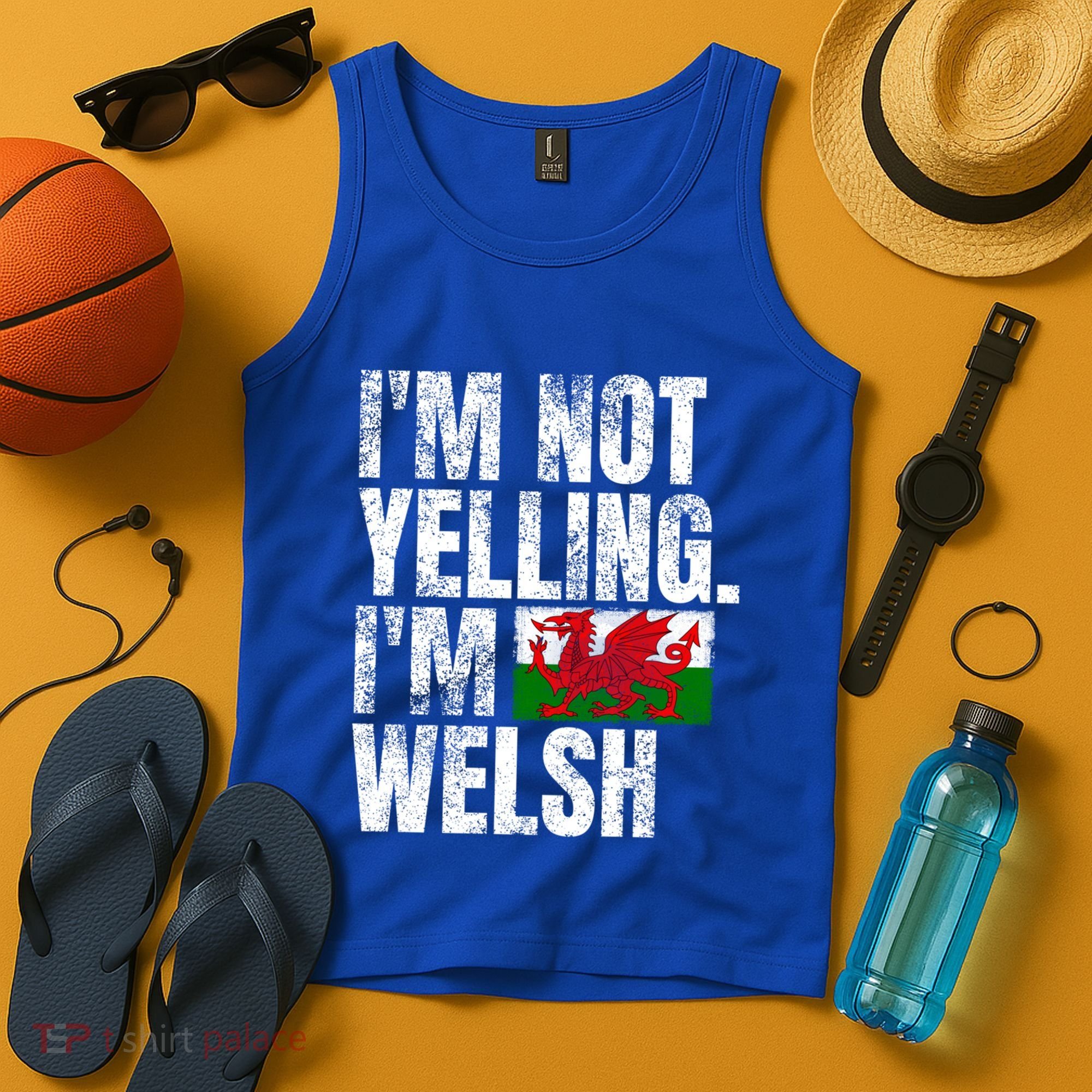 IM Not Yelling IM Welsh Quotes Graphic Funny Wales Meaningful Gift Tank Top