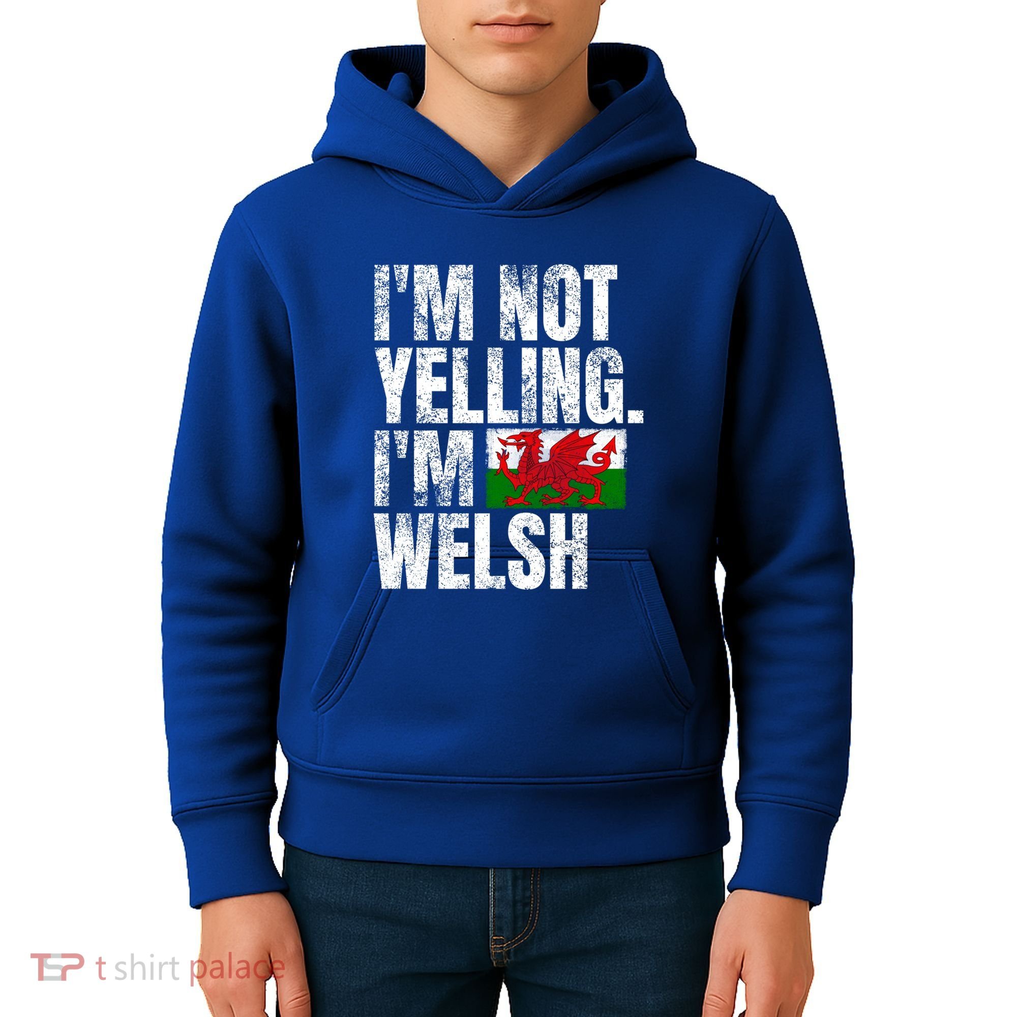 IM Not Yelling IM Welsh Quotes Graphic Funny Wales Meaningful Gift Kids Hoodie