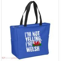 IM Not Yelling IM Welsh Quotes Graphic Funny Wales Meaningful Gift Tote Bag thumb 2