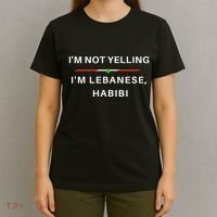 IM Not Yelling IM Lebanese Habibi Funny Arabic T-Shirt thumb 4
