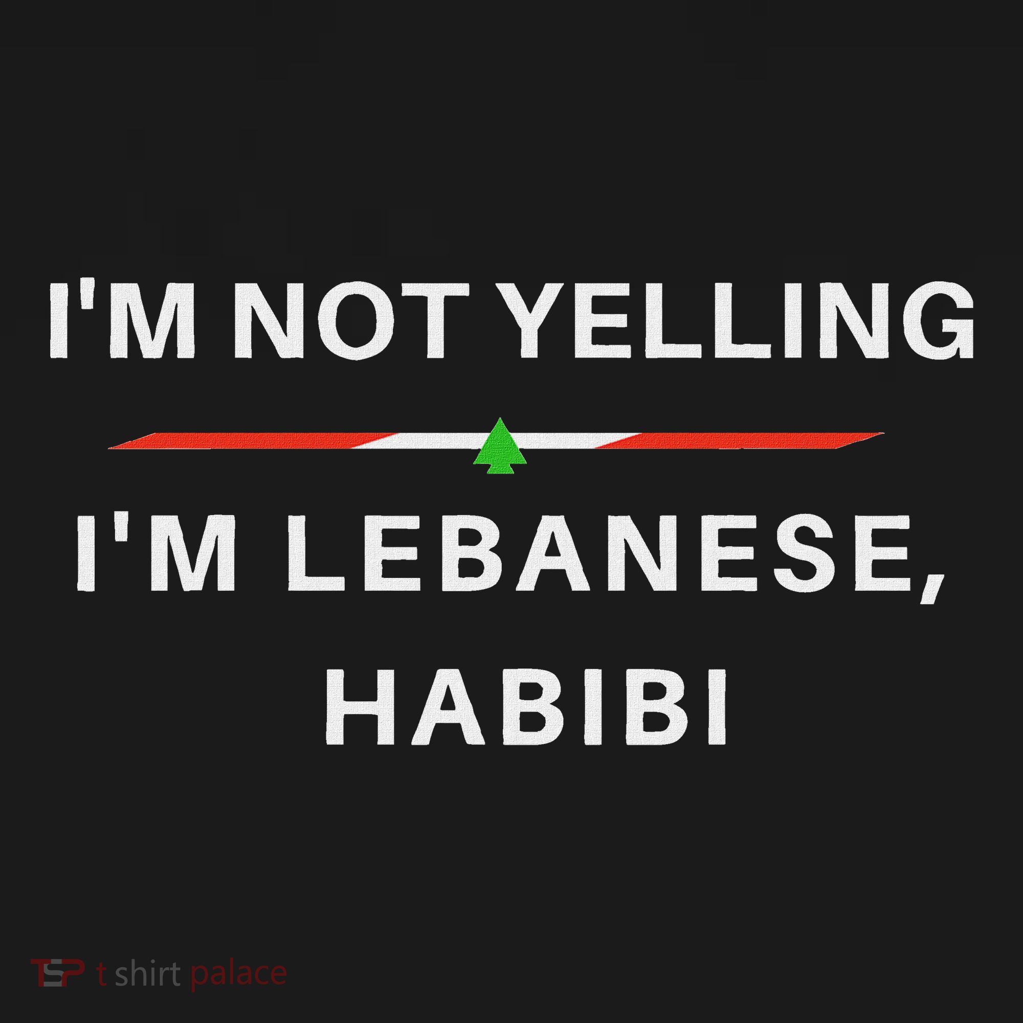 IM Not Yelling IM Lebanese Habibi Funny Arabic T-Shirt