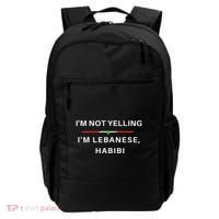 IM Not Yelling IM Lebanese Habibi Funny Arabic Backpack thumb 0