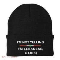 IM Not Yelling IM Lebanese Habibi Funny Arabic Beanie thumb 0