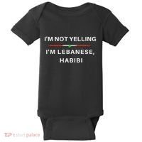 IM Not Yelling IM Lebanese Habibi Funny Arabic Baby Bodysuit thumb 0