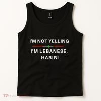 IM Not Yelling IM Lebanese Habibi Funny Arabic Tank Top thumb 2