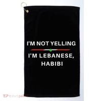 IM Not Yelling IM Lebanese Habibi Funny Arabic Golf Towel thumb 0