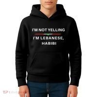 IM Not Yelling IM Lebanese Habibi Funny Arabic Kids Hoodie thumb 4