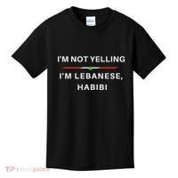 IM Not Yelling IM Lebanese Habibi Funny Arabic Kids T-Shirt thumb 0