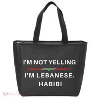 IM Not Yelling IM Lebanese Habibi Funny Arabic Tote Bag thumb 0