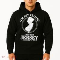 Im Not Yelling Im From New Jersey Funny State Map Pride Hoodie thumb 2