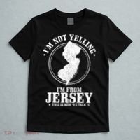 Im Not Yelling Im From New Jersey Funny State Map Pride T-Shirt thumb 5