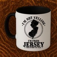 Im Not Yelling Im From New Jersey Funny State Map Pride Coffee Mug thumb 2