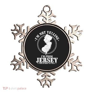 Im Not Yelling Im From New Jersey Funny State Map Pride Ornament
