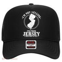 Im Not Yelling Im From New Jersey Funny State Map Pride Hat thumb 0