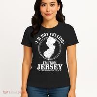 Im Not Yelling Im From New Jersey Funny State Map Pride Women's T-Shirt thumb 4