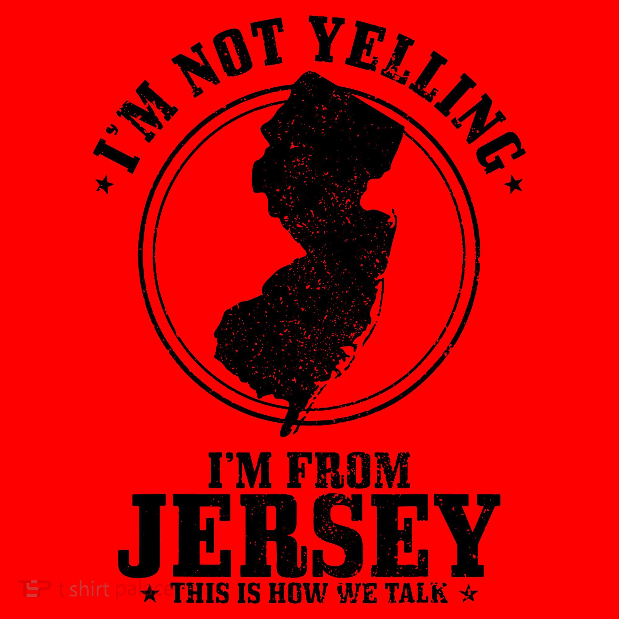 Im Not Yelling Im From New Jersey Funny State Map Pride Santa Hat