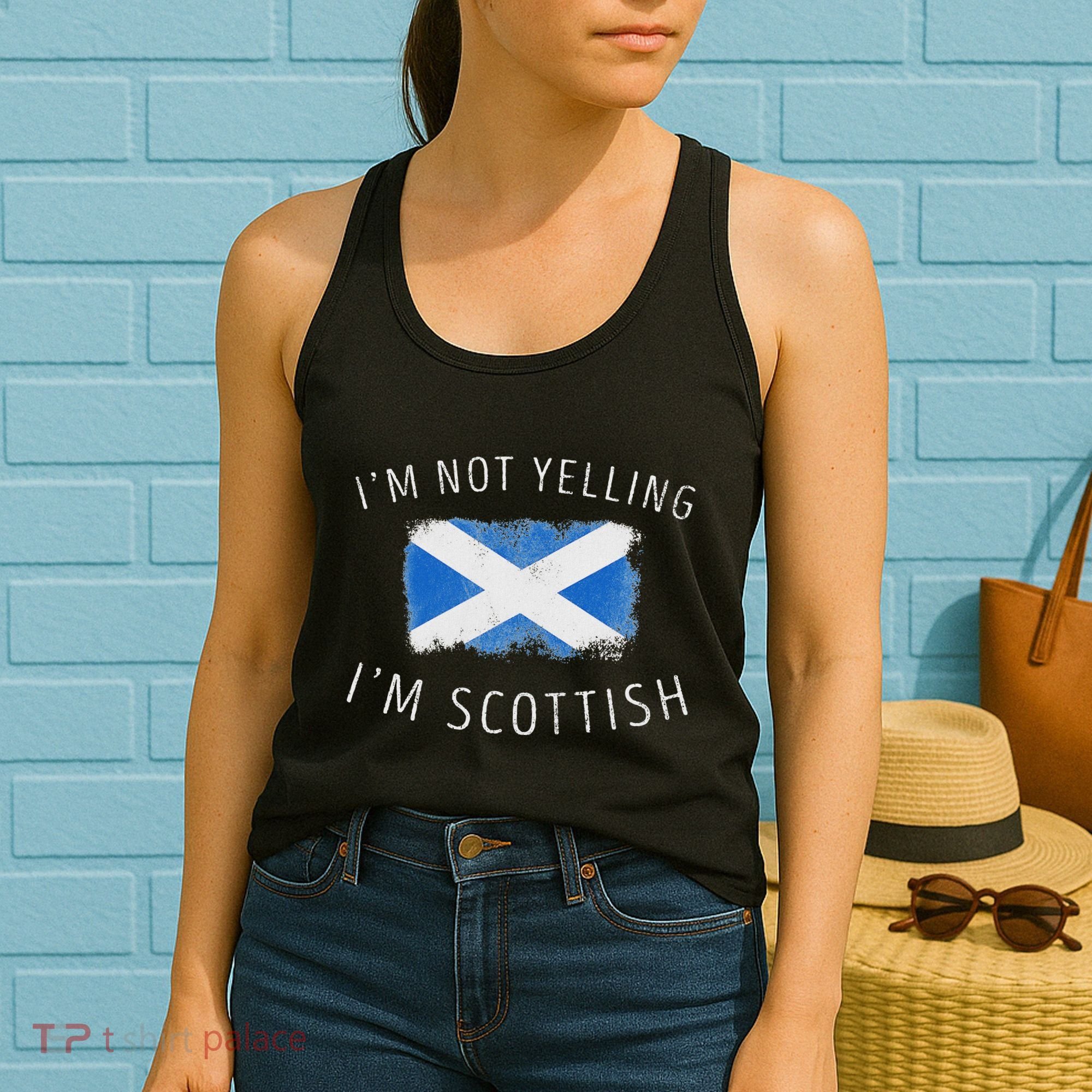 IM Not Yelling IM Scottish Funny Scotland Pride Women's Tank Top