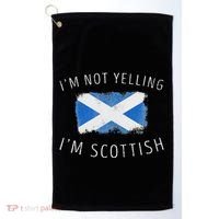 IM Not Yelling IM Scottish Funny Scotland Pride Golf Towel thumb 0