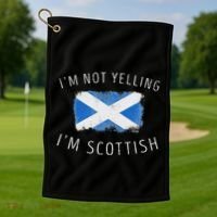 IM Not Yelling IM Scottish Funny Scotland Pride Golf Towel thumb 1