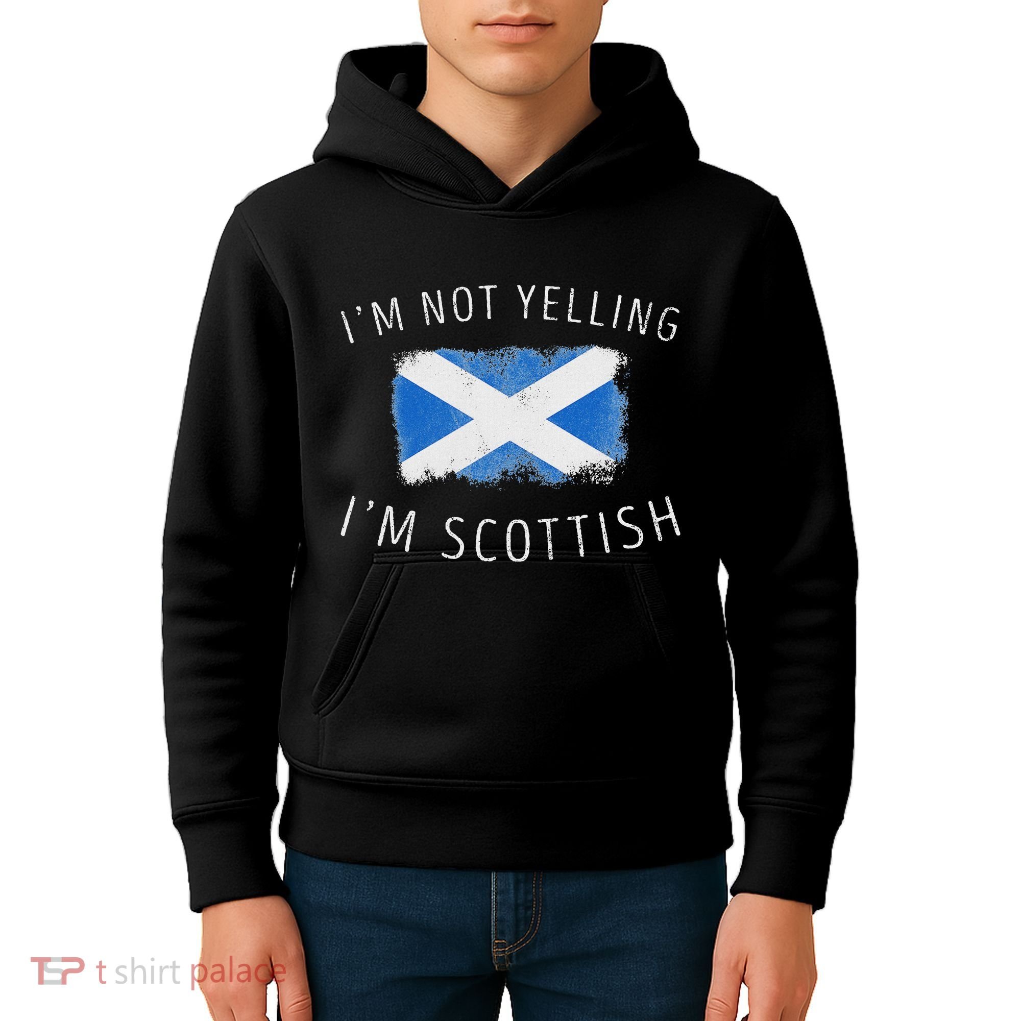 IM Not Yelling IM Scottish Funny Scotland Pride Kids Hoodie