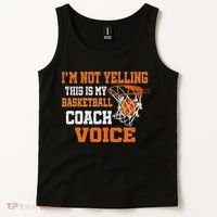 IM Not Yelling This Is My Basketball Coach Voice Tank Top thumb 2