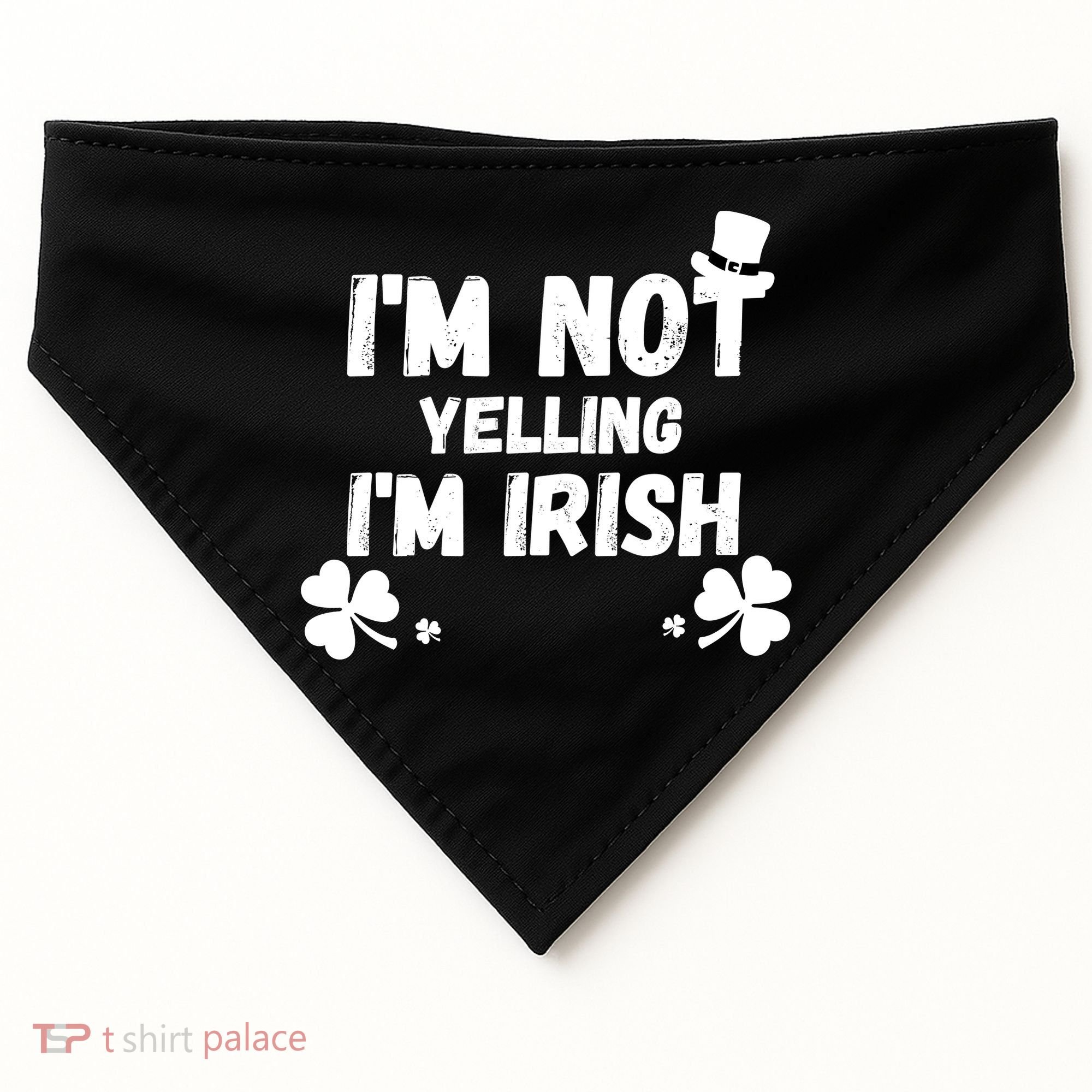 I'm Not Yelling I'm Irish Funny Sayings USA-Made Doggie Bandana