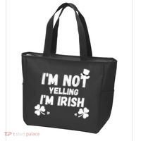 I'm Not Yelling I'm Irish Funny Sayings Tote Bag thumb 3
