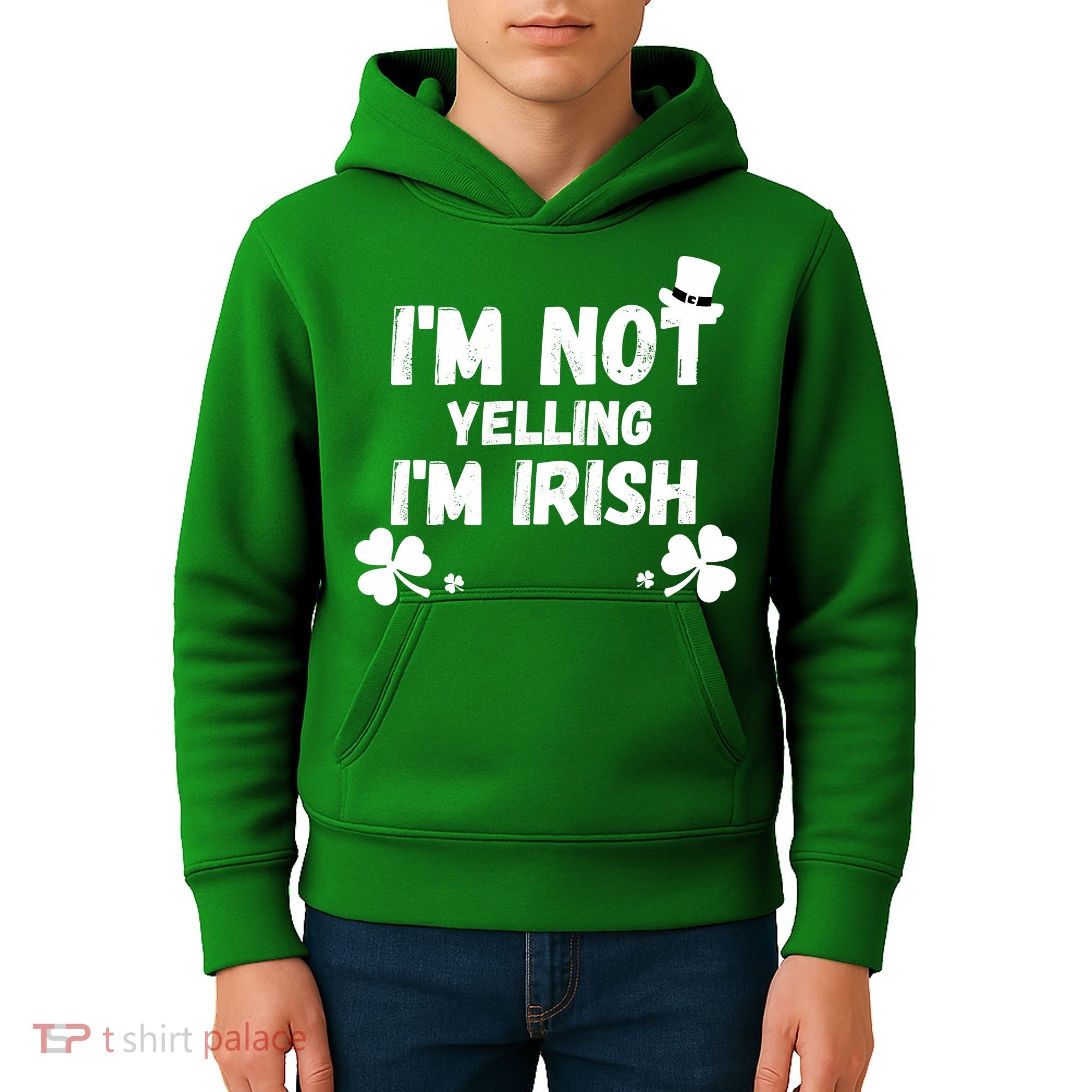 I'm Not Yelling I'm Irish Funny Sayings Kids Hoodie