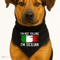 IM Not Yelling IM Sicilian USA-Made Doggie Bandana thumb 1