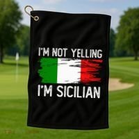 IM Not Yelling IM Sicilian Golf Towel thumb 1