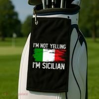 IM Not Yelling IM Sicilian Golf Towel thumb 2